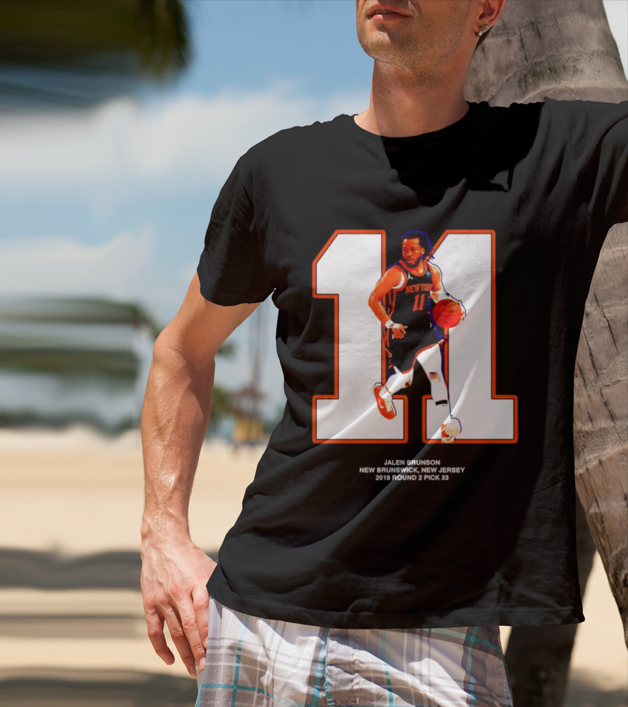 New York Knicks Jalen Brunson Number 11 New Brunswick Basketball T-Shirt
