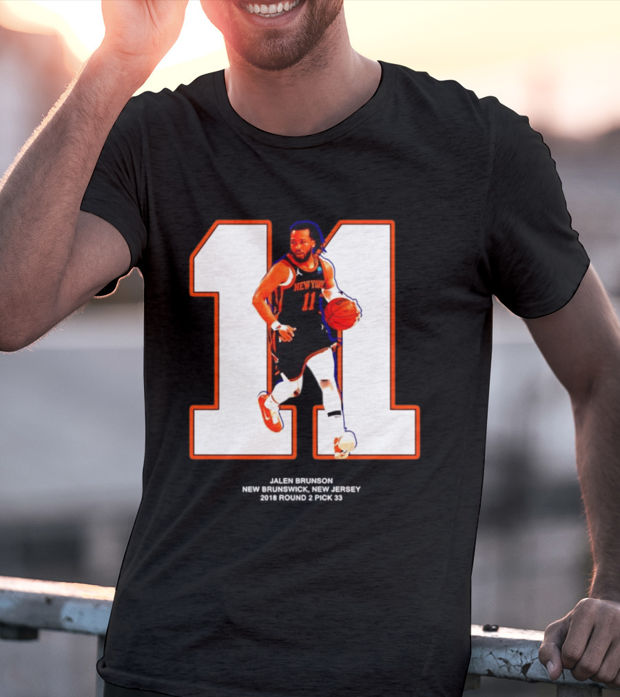 New York Knicks Jalen Brunson Number 11 New Brunswick Basketball T-Shirt