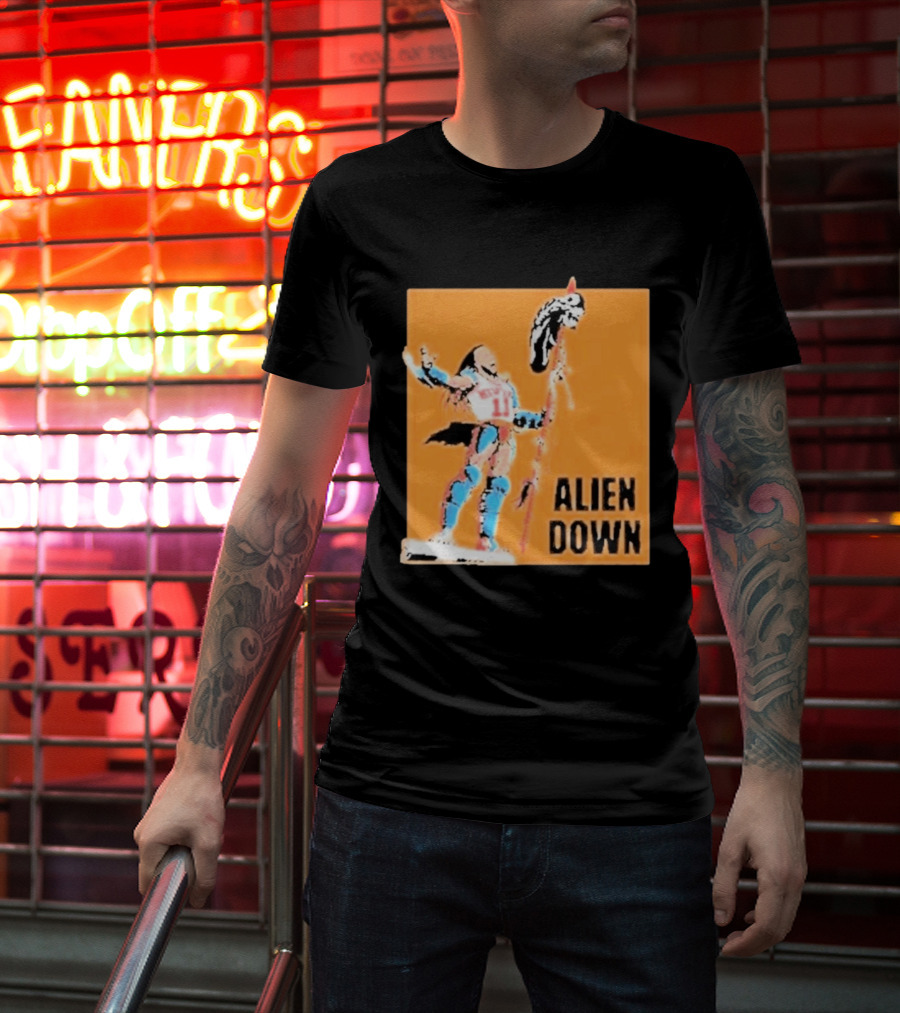 Jalen Brunson Knicks 11 Alien Down Spurs Wemby T-Shirt