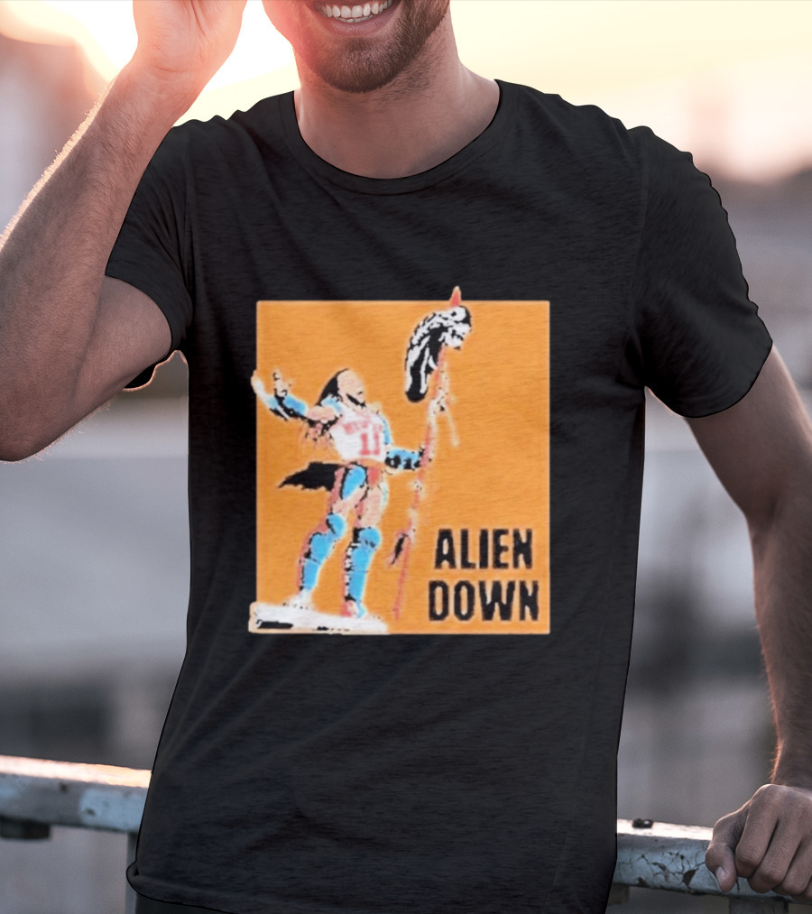 Jalen Brunson Knicks 11 Alien Down Spurs Wemby T-Shirt