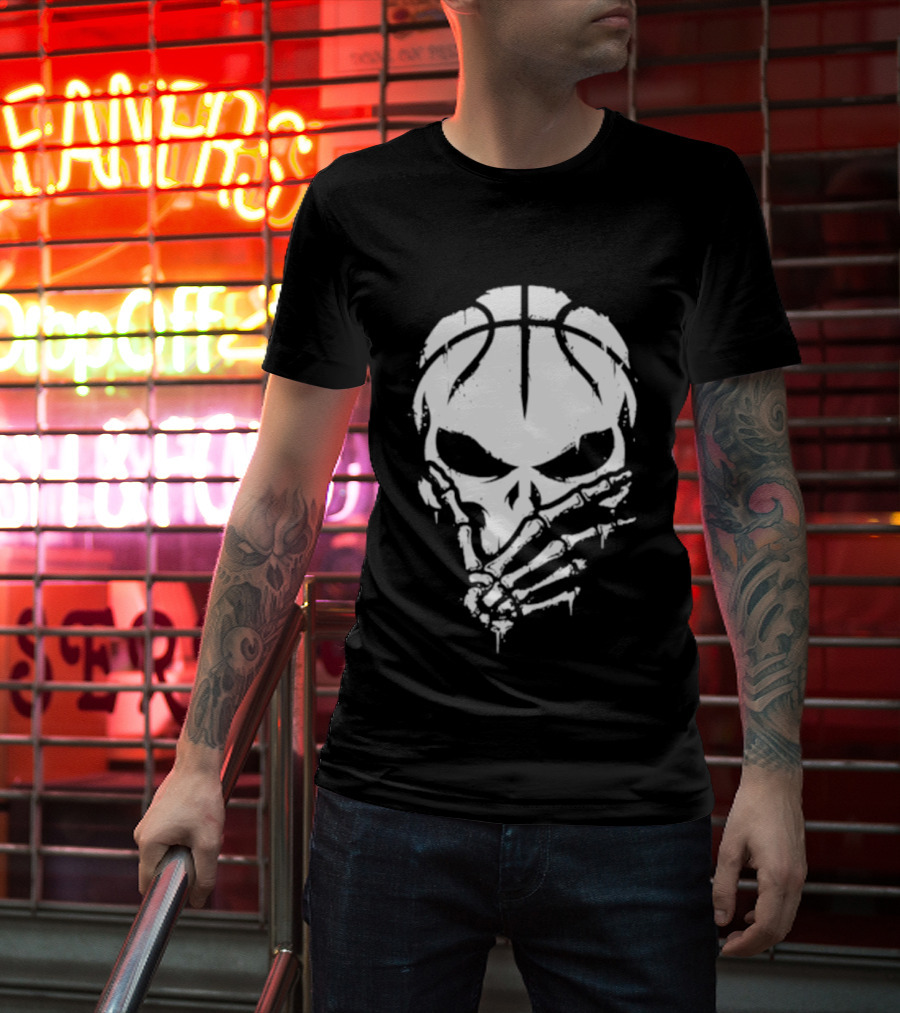 Jalen Brunson The Brunisher Skull Basketball 3 Points Pose T-Shirt