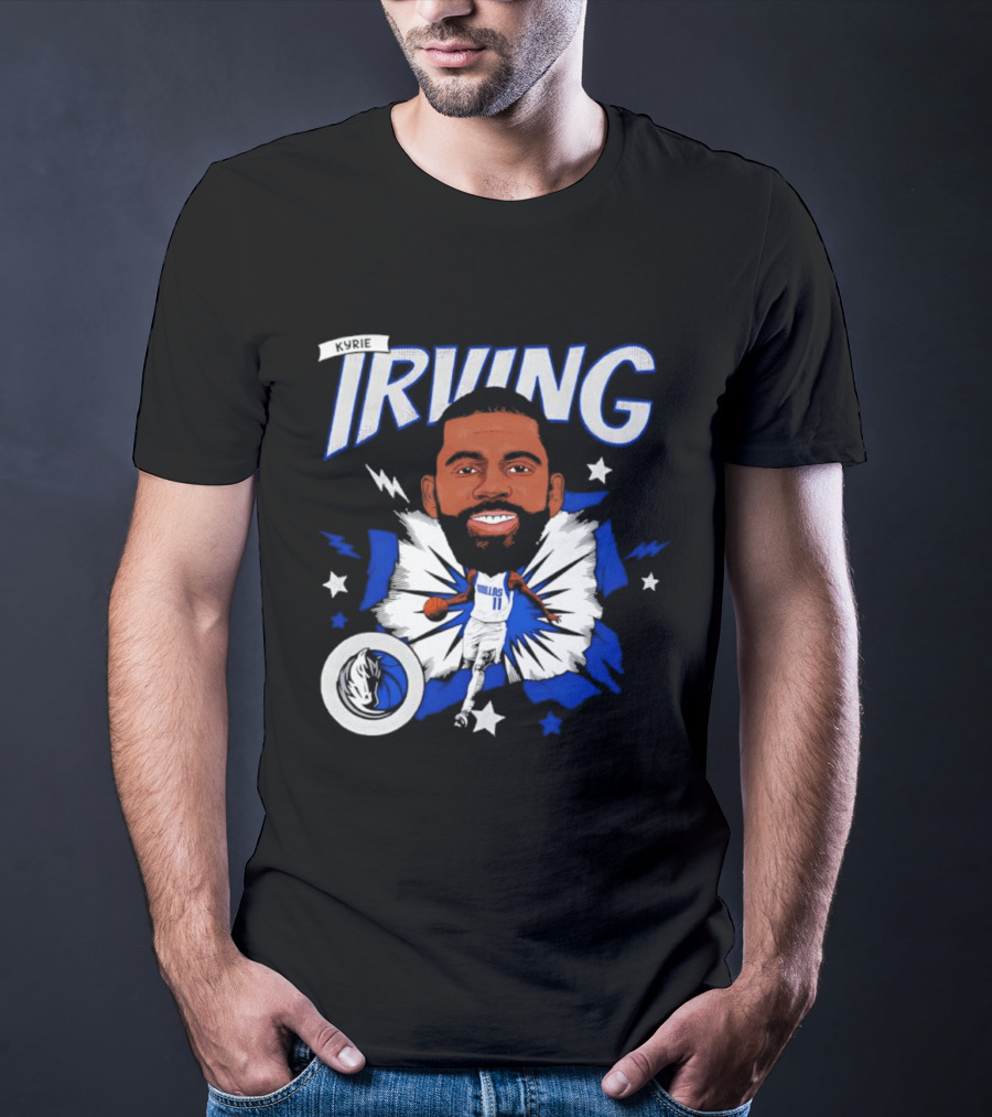 Kyrie Irving Dallas Mavericks NBA Number 11 Player Starburst T-Shirt