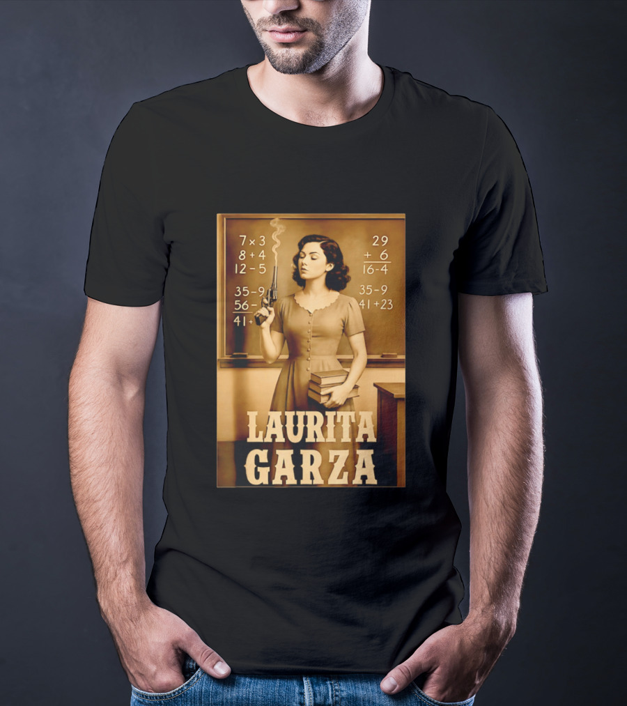 Laurita Garza Vintage Western Classroom Scene T-Shirt