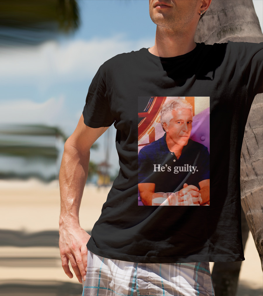 Lil Pump Epstein He's Guilty Controversial Meme T-Shirt