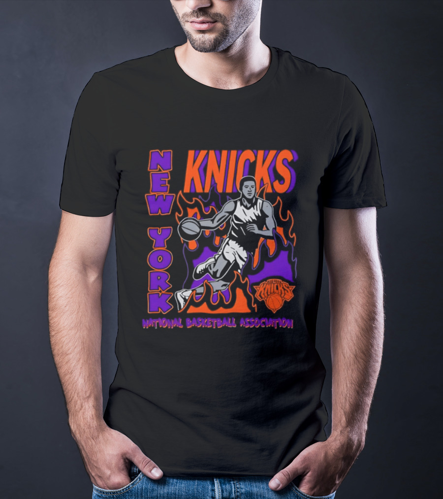 New York Knicks National Basketball Association Flame Player T-Shirt