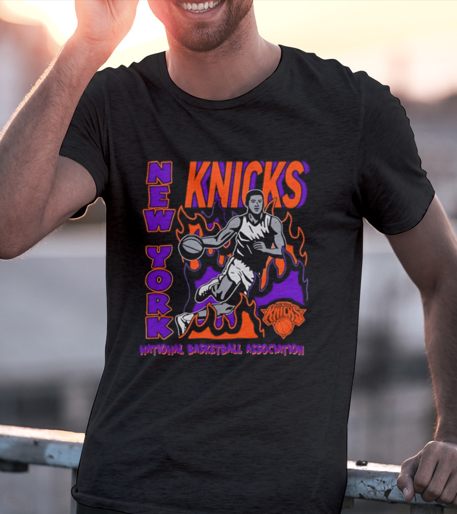 New York Knicks National Basketball Association Flame Player T-Shirt