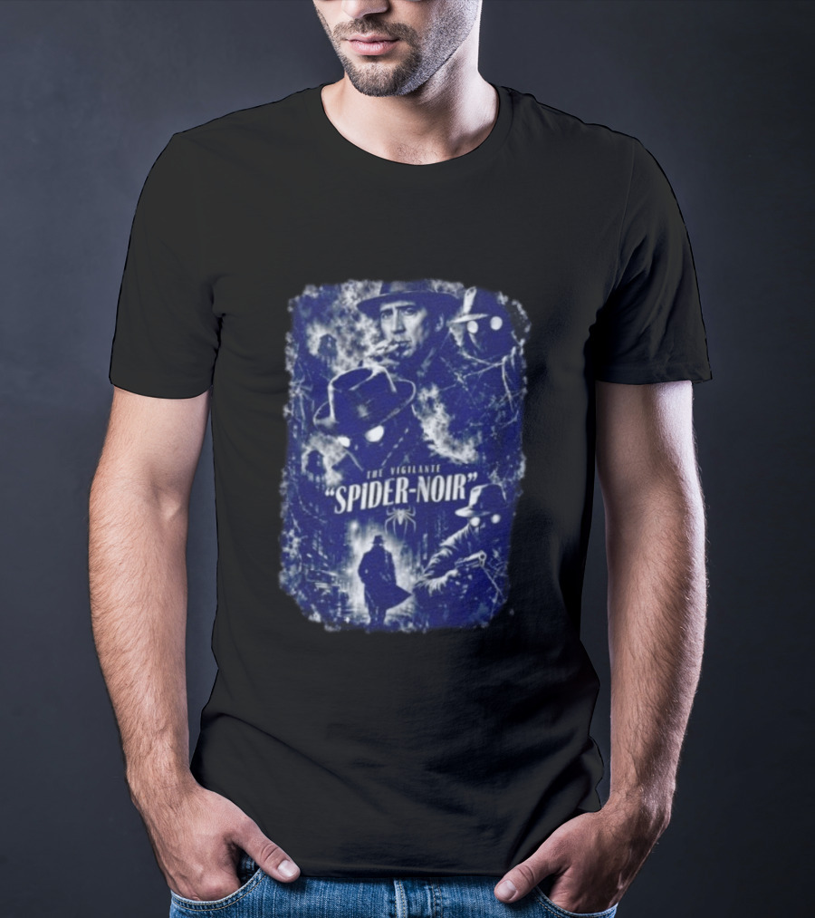 Spider Noir The Vigilante Movie Nicolas Cage Classic Film Noir T-Shirt