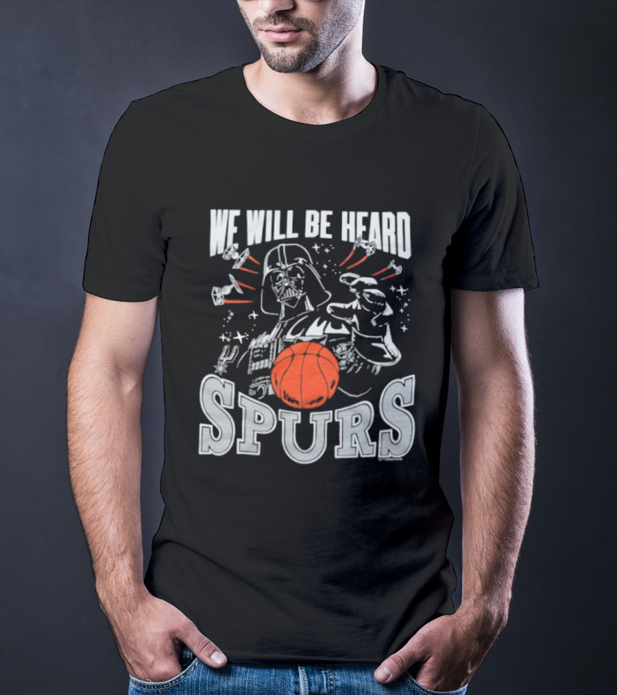 Star Wars San Antonio Spurs We Will Be Heard Dark Side Spurs T-Shirt