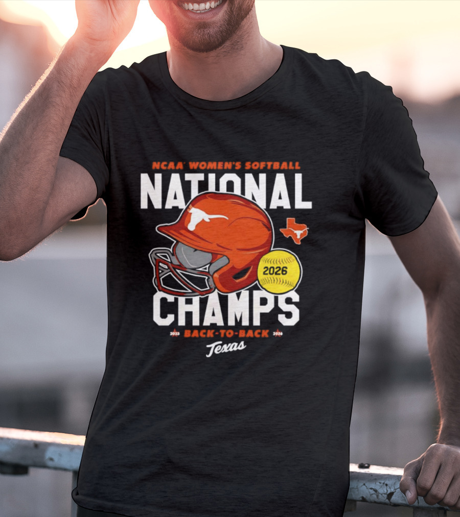 NCAA Women's Softball National Champs 2026 Back To Back Texas Longhorns T-Shirt
