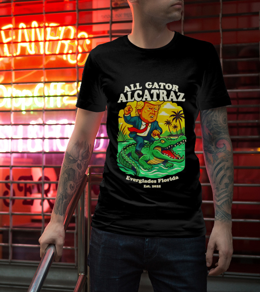 All Gator Alcatraz Everglades Florida Est 2025 T-Shirt
