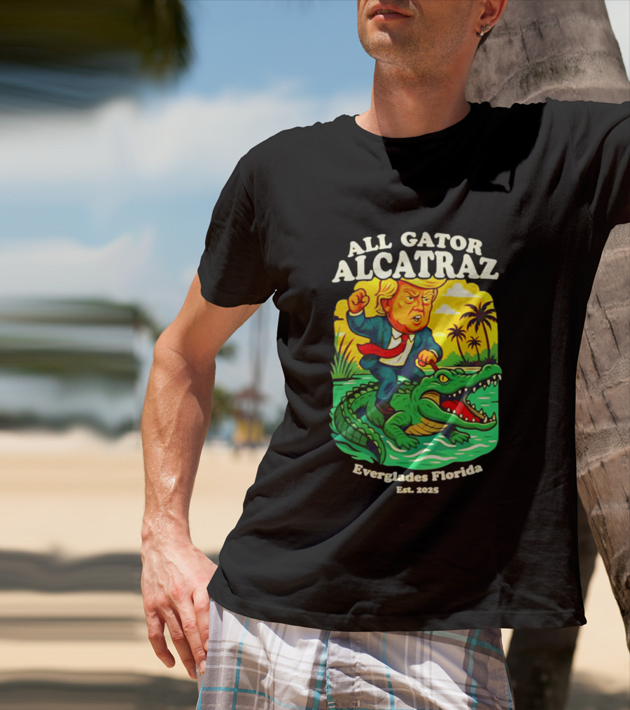 All Gator Alcatraz Everglades Florida Est 2025 T-Shirt