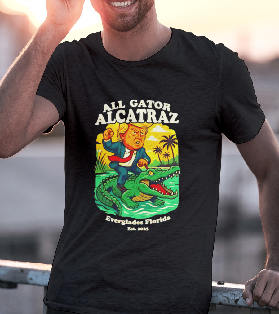 All Gator Alcatraz Everglades Florida Est 2025 T-Shirt