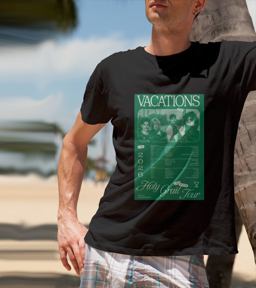 Vacations Holy Grail Tour 2026 Live Concert Locations And Dates T-Shirt