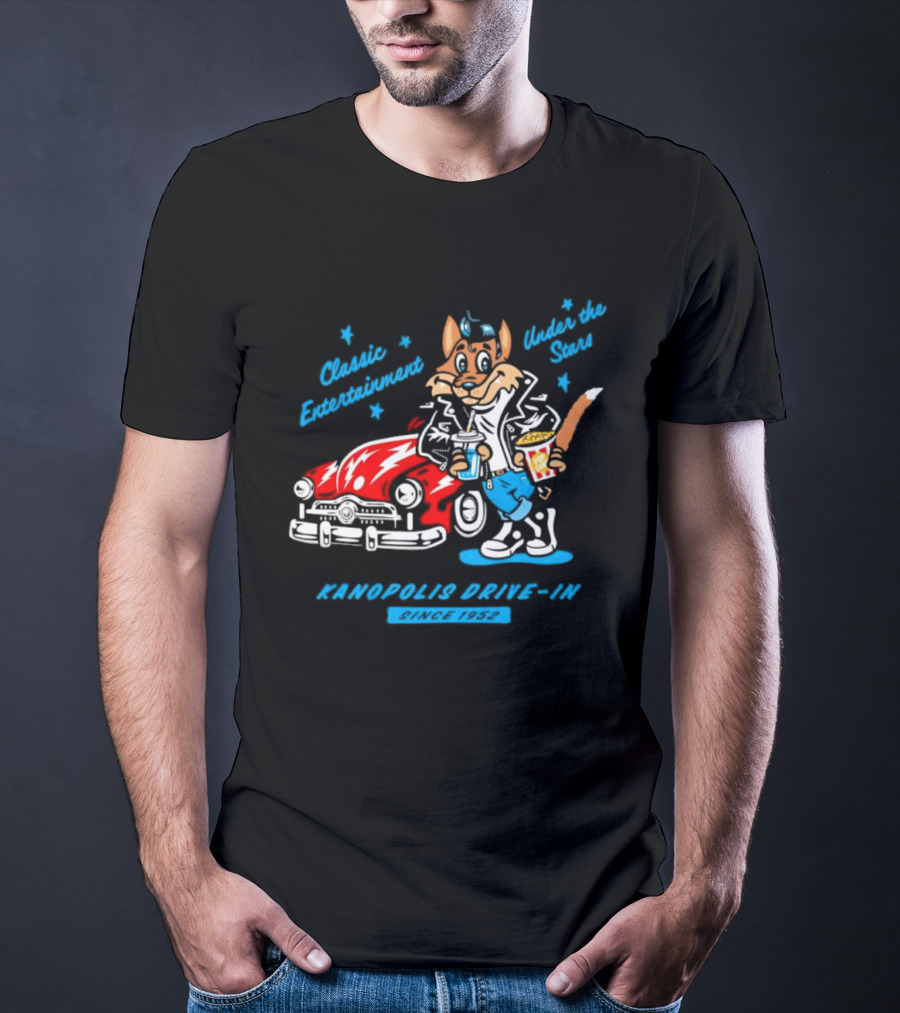Kanopolis Drive In Wolf Classic Entertainment Under The Stars Since 1952 T-Shirt