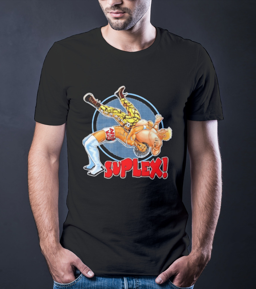 Afro Kid Wrestling Suplex Move T-Shirt