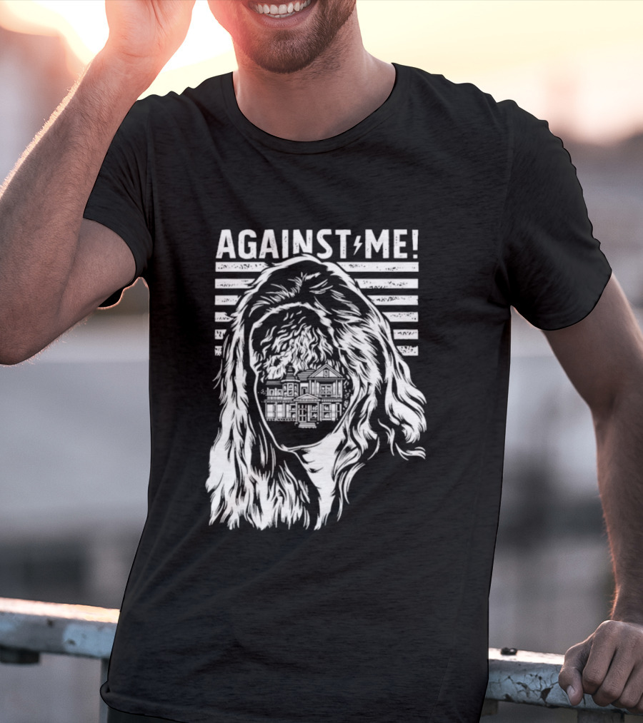 Against Me Punk Rock Gorilla Silhouette Stripes T-Shirt