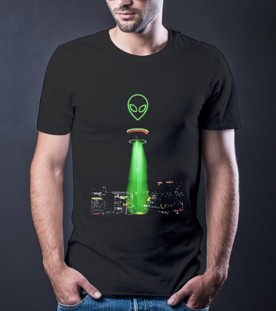 Alien Victor Wembanyama San Antonio Spurs Tower Of The Americas City Night Sky T-Shirt