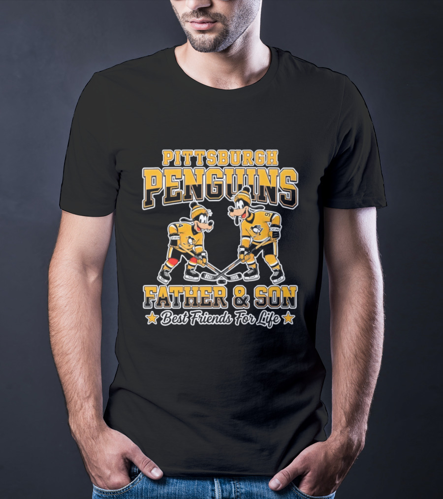 Pittsburgh Penguins Goofy Father And Son Best Friends For Life T-Shirt