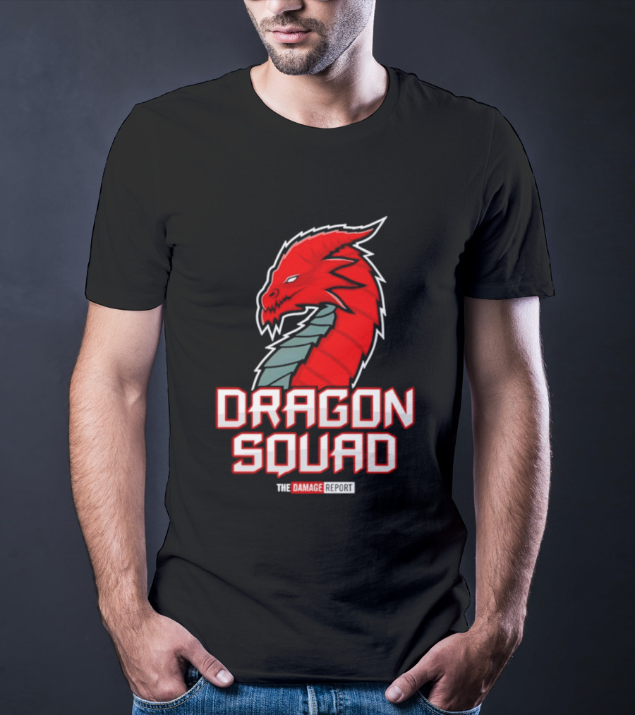 Dragon Squad The Damage Report Red Dragon Head T-Shirt
