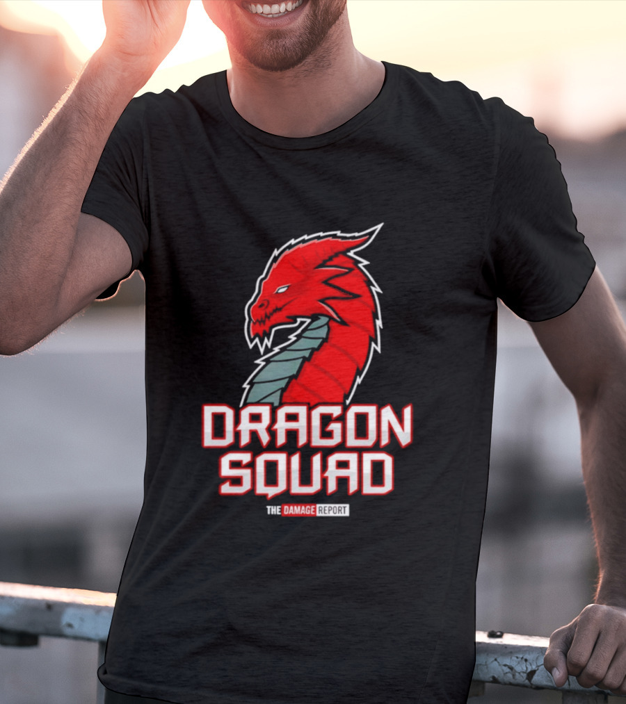 Dragon Squad The Damage Report Red Dragon Head T-Shirt