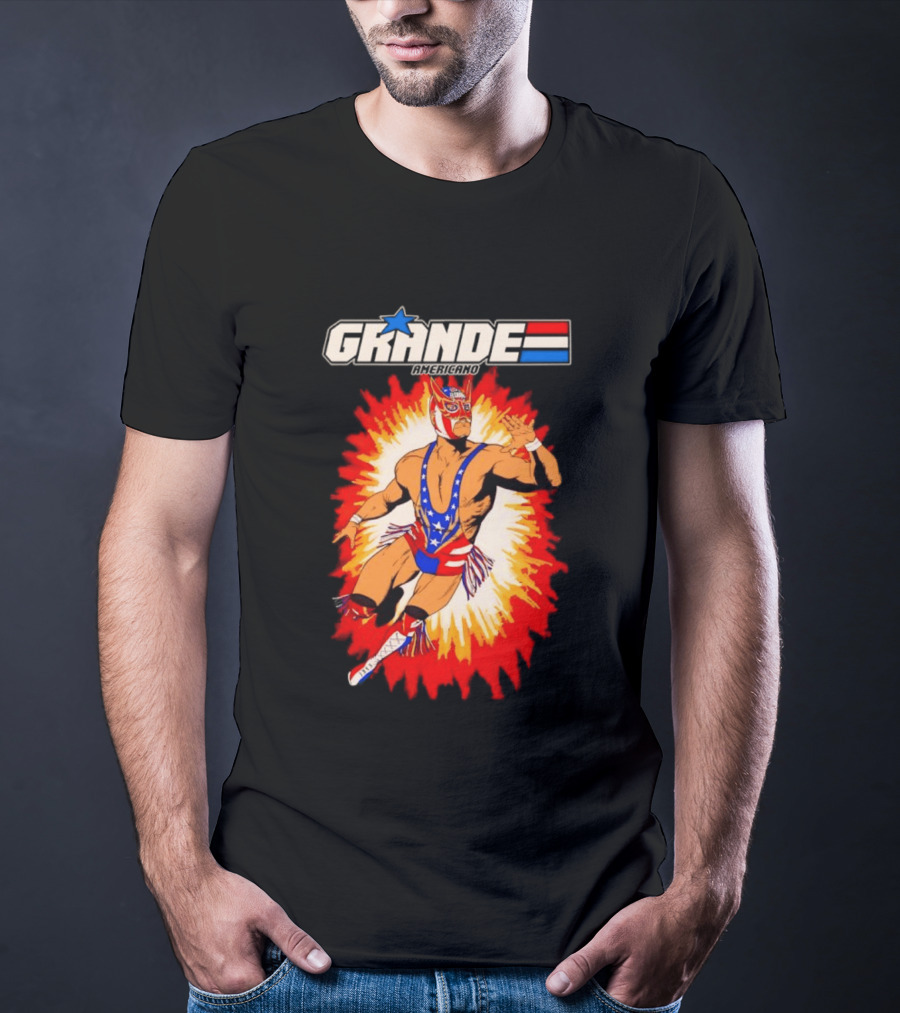 Grande Americano Luchador Wrestling Starburst T-Shirt