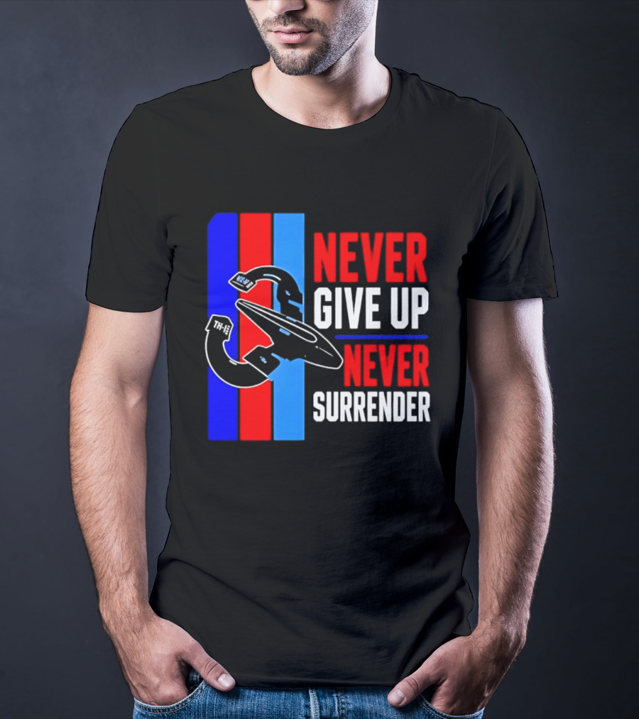 Galaxy Quest Never Give Up Never Surrender NSEA Protector Starship T-Shirt