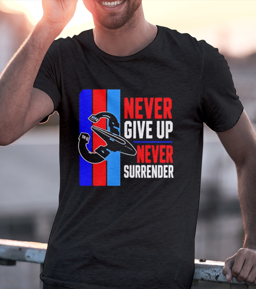 Galaxy Quest Never Give Up Never Surrender NSEA Protector Starship T-Shirt