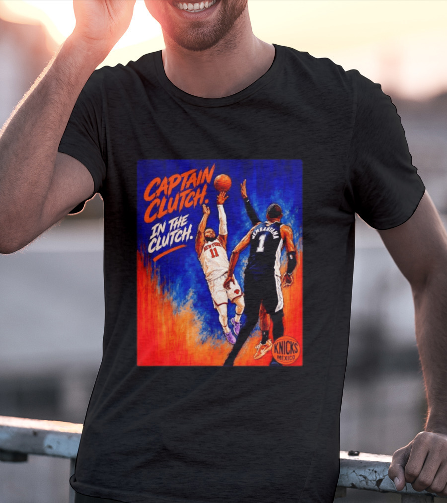 Captain Clutch Jalen Brunson Vs Victor Wembanyama Knicks Basketball Mexico T-Shirt