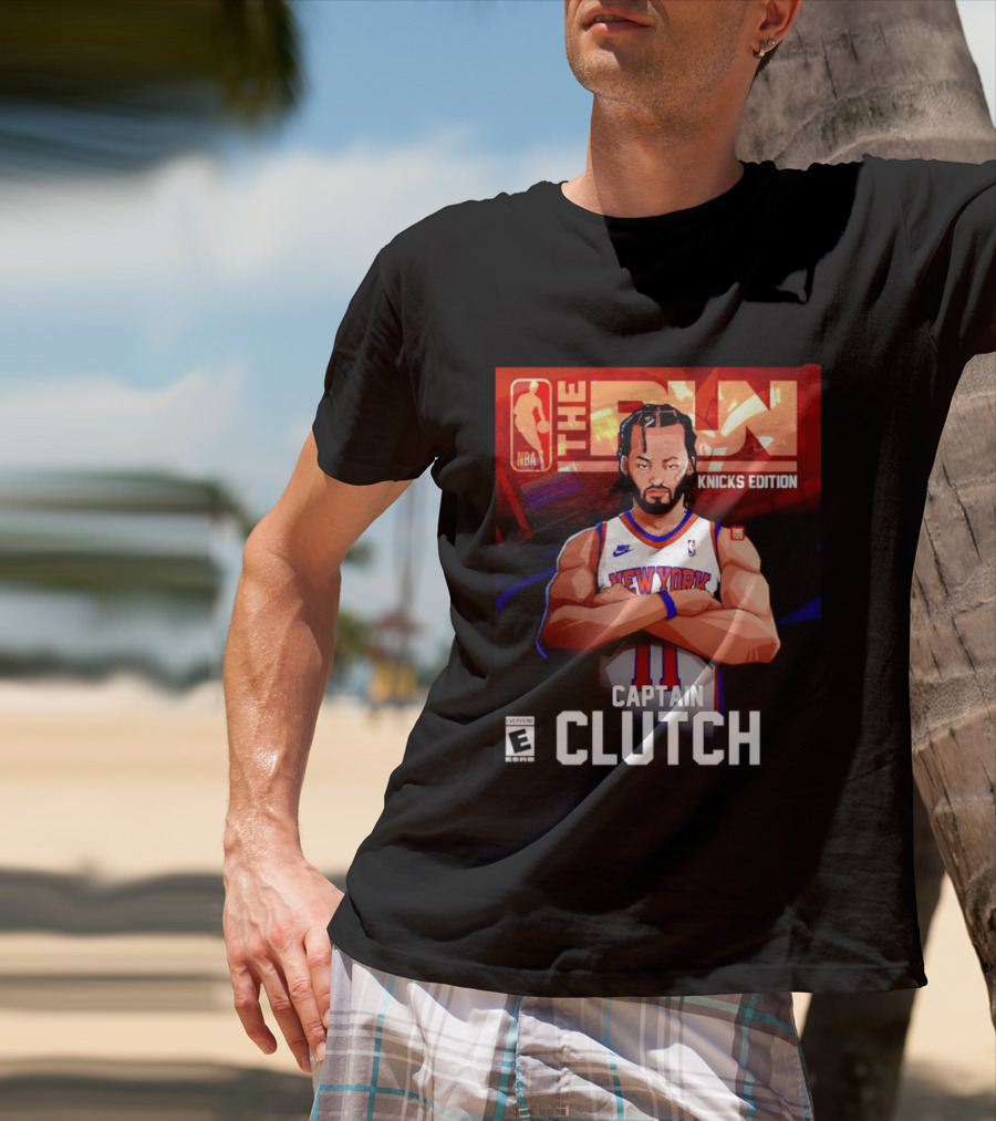 Jalen Brunson New York Knicks Edition The Run Captain Clutch NBA T-Shirt