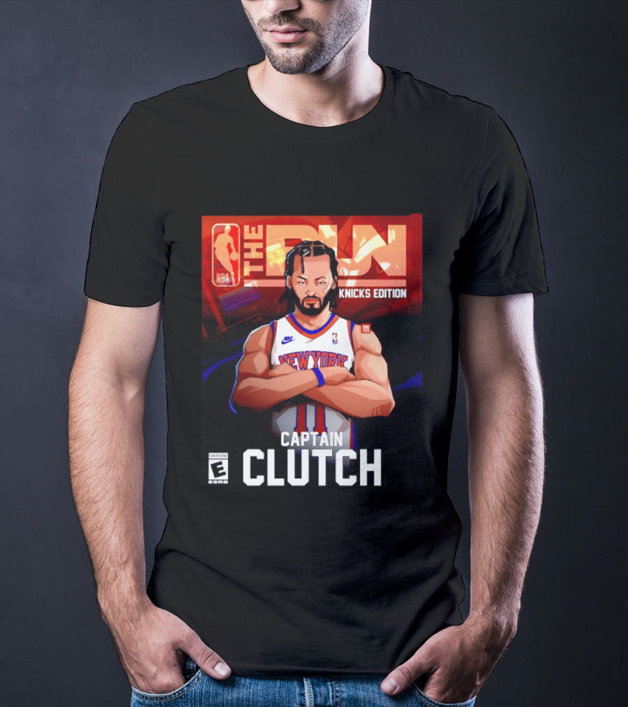 Jalen Brunson New York Knicks Edition The Run Captain Clutch NBA T-Shirt