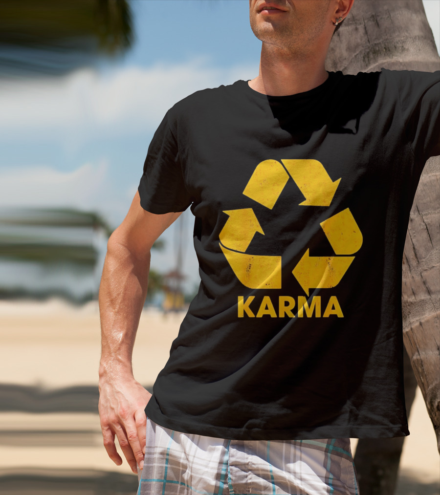 Karma Recycle Symbol Philosophy Motivational Concept T-Shirt