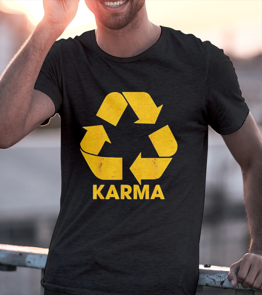 Karma Recycle Symbol Philosophy Motivational Concept T-Shirt