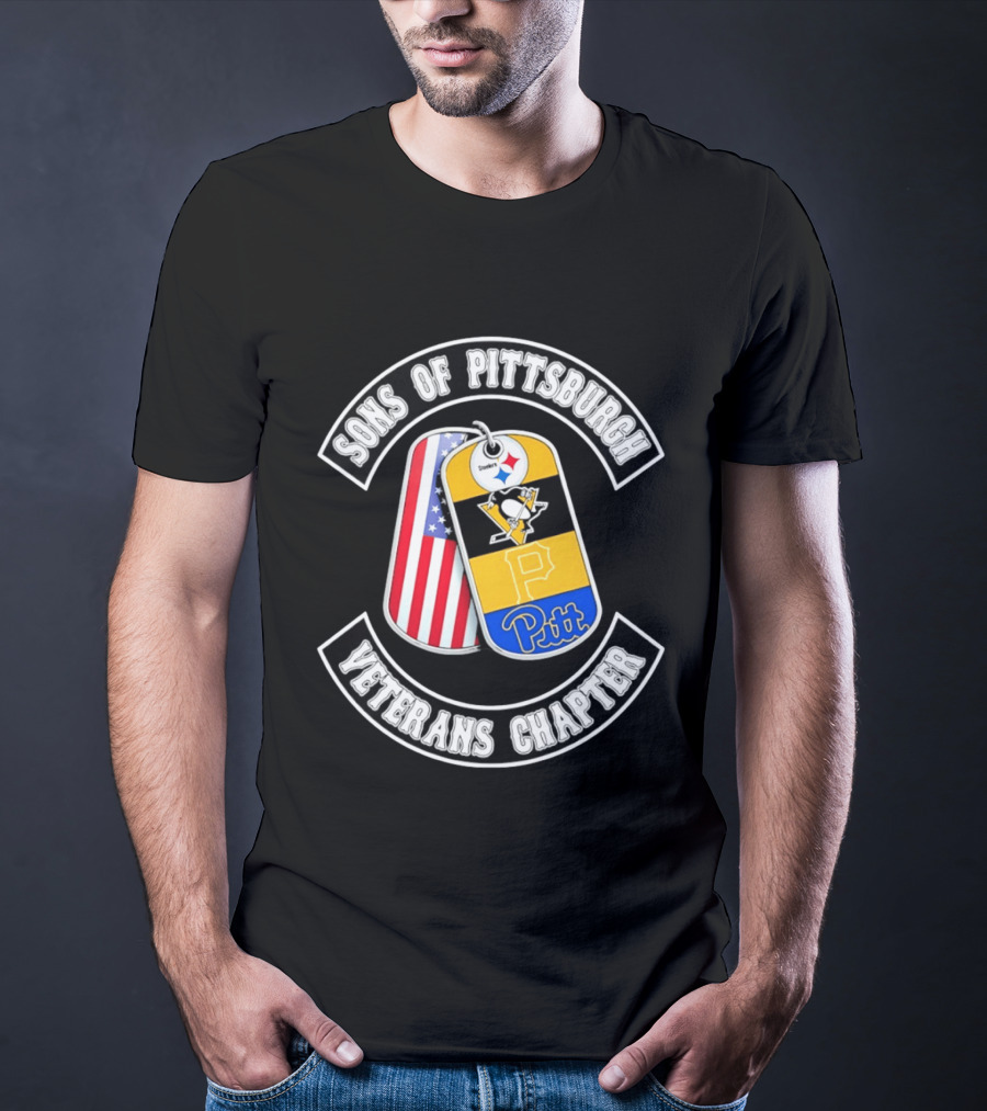 Sons Of Pittsburgh Steelers Penguins Pirates Pitt Veterans Chapter T-Shirt
