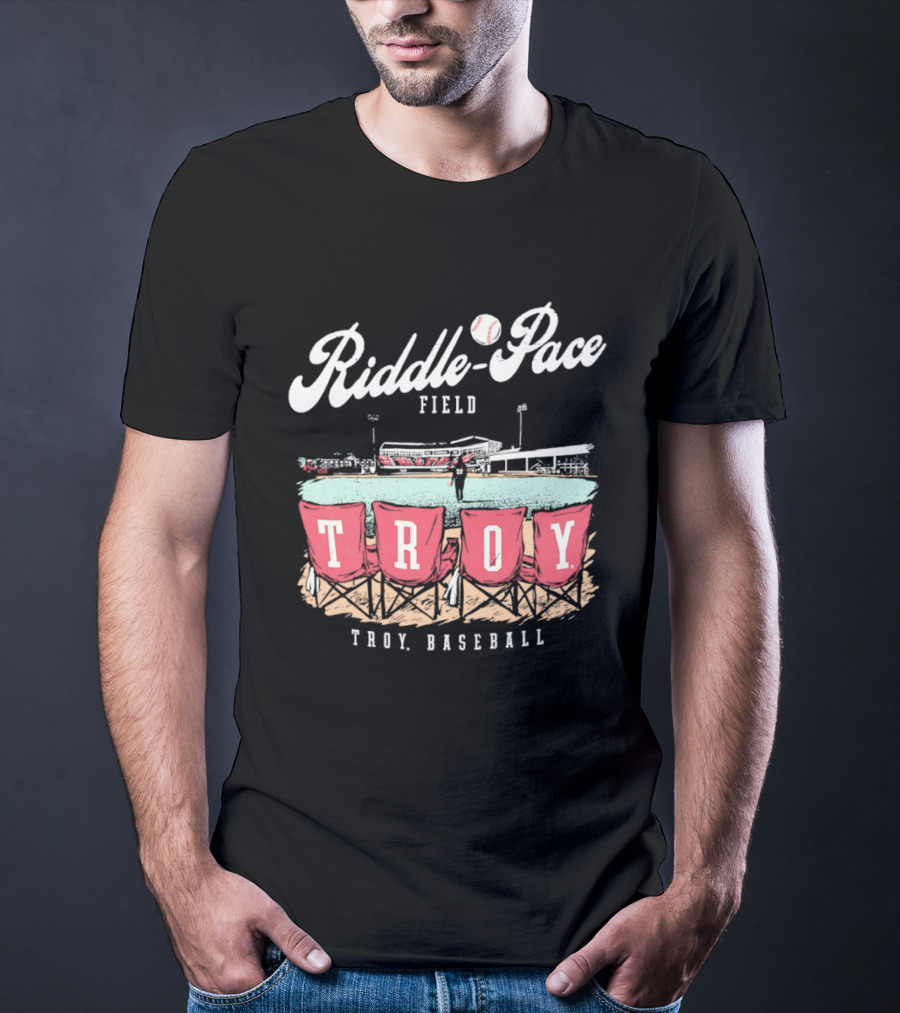 Riddle Pace Field Troy Baseball Troy University Team T-Shirt