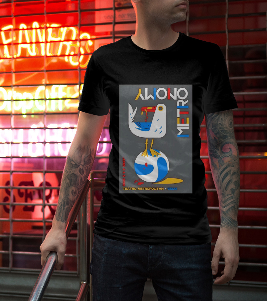 Teatro Metropolitan CDMX Junio 4 5 2026 Metronomy Event Bird T-Shirt