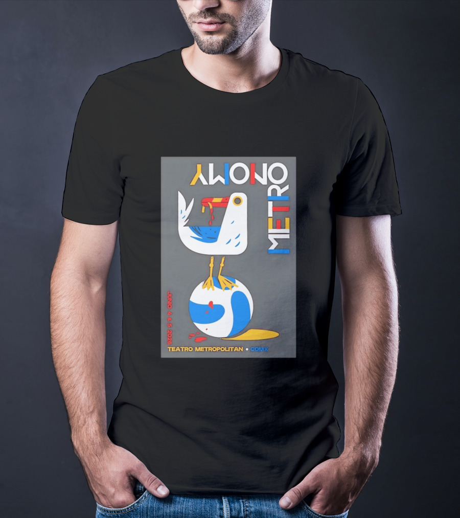 Teatro Metropolitan CDMX Junio 4 5 2026 Metronomy Event Bird T-Shirt