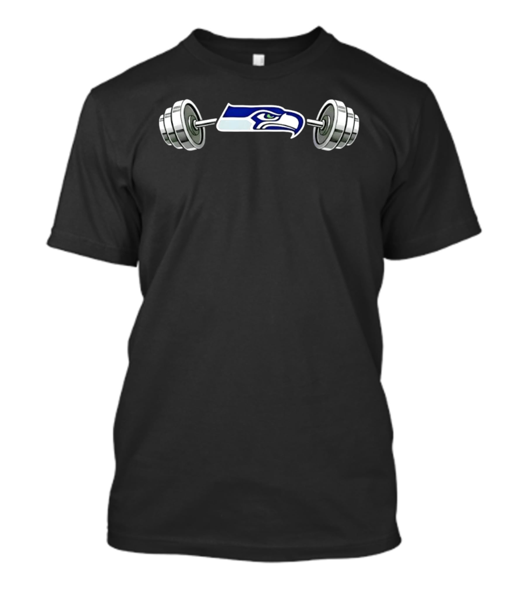 Seattle Seahawks Strength Gym Workout Barbell T-Shirt