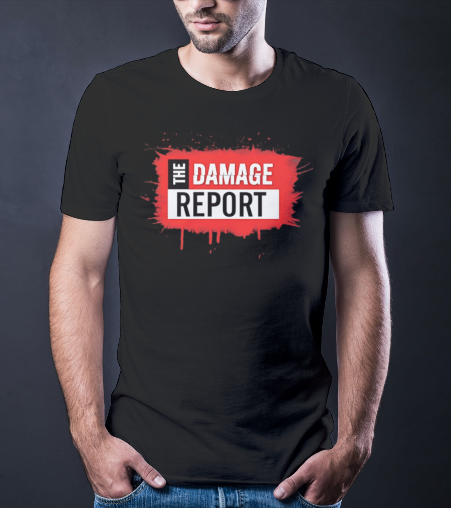 The Damage Report Media News Political Commentary Program Branding T-Shirt