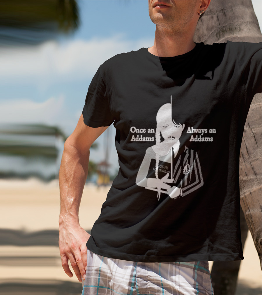 Wednesday Addams Split Face Once An Addams Always An Addams T-Shirt