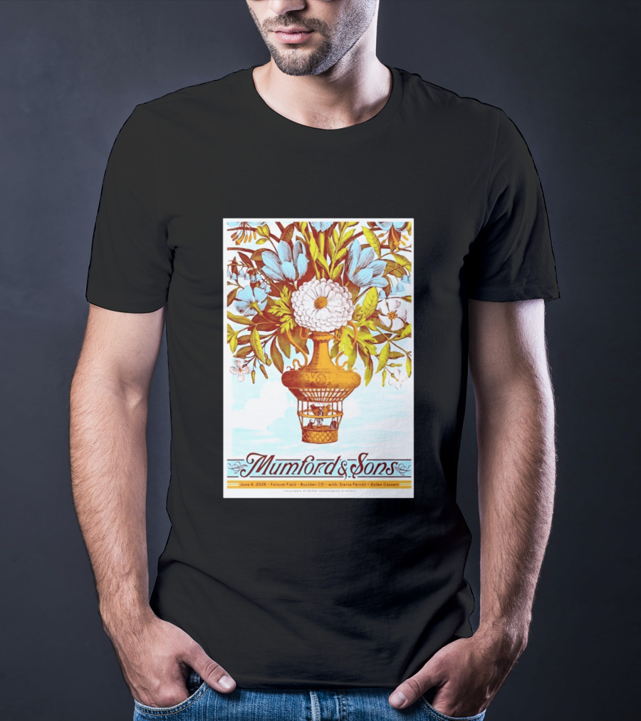 Mumford And Sons Folsom Field Boulder CO June 6 2026 Sierra Ferrell Dylan Gossett Concert T-Shirt