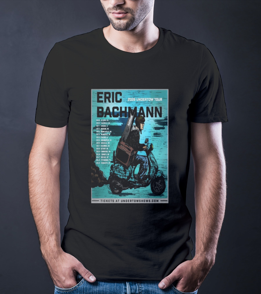 Eric Bachmann 2026 Undertow Tour With Dates And Cities T-Shirt