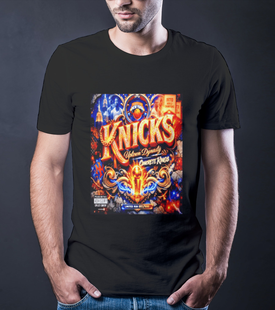 New York Knicks Uptown Dynasty Concrete Kings 1970 World Champions Limited Run T-Shirt
