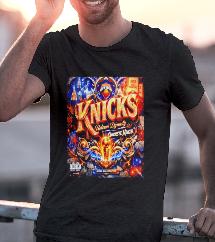 New York Knicks Uptown Dynasty Concrete Kings 1970 World Champions Limited Run T-Shirt