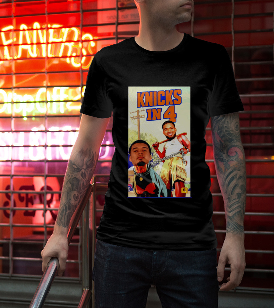 New York Knicks Knicks In 4 GTA V Meme San Antonio Spurs T-Shirt