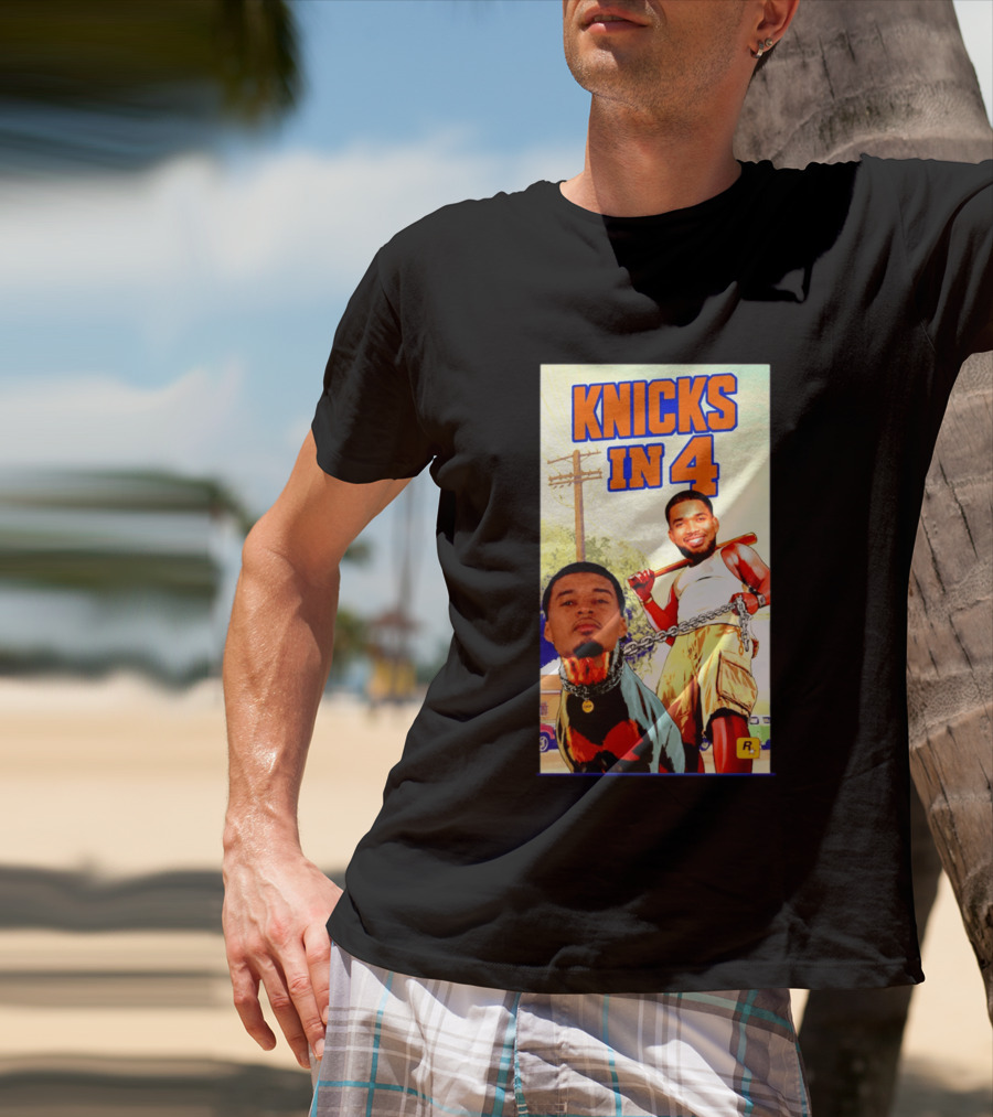 New York Knicks Knicks In 4 GTA V Meme San Antonio Spurs T-Shirt