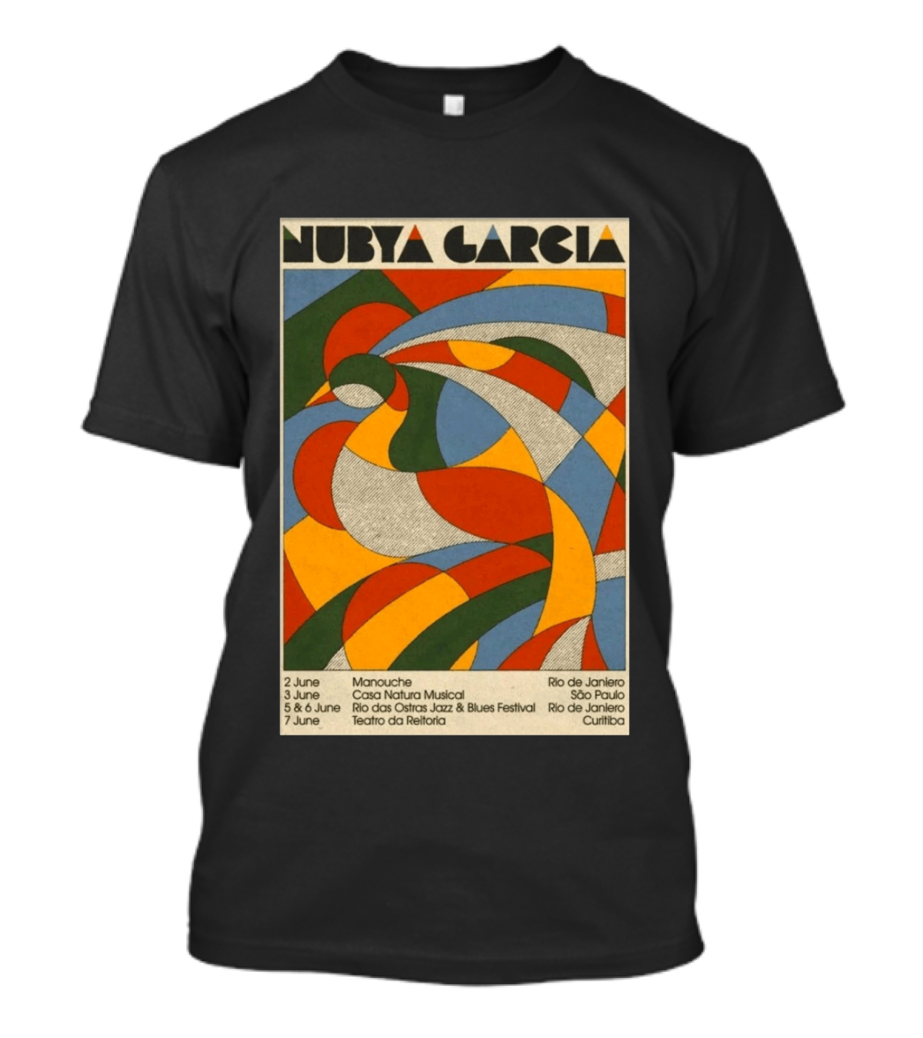 Nubya Garcia 2026 Brazil Tour Manouche Jazz Blues Festival Rio São Paulo Curitiba T-Shirt