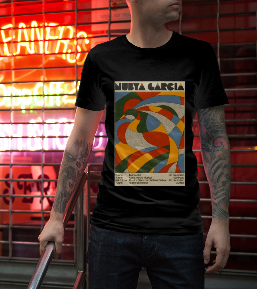 Nubya Garcia 2026 Brazil Tour Manouche Jazz Blues Festival Rio São Paulo Curitiba T-Shirt