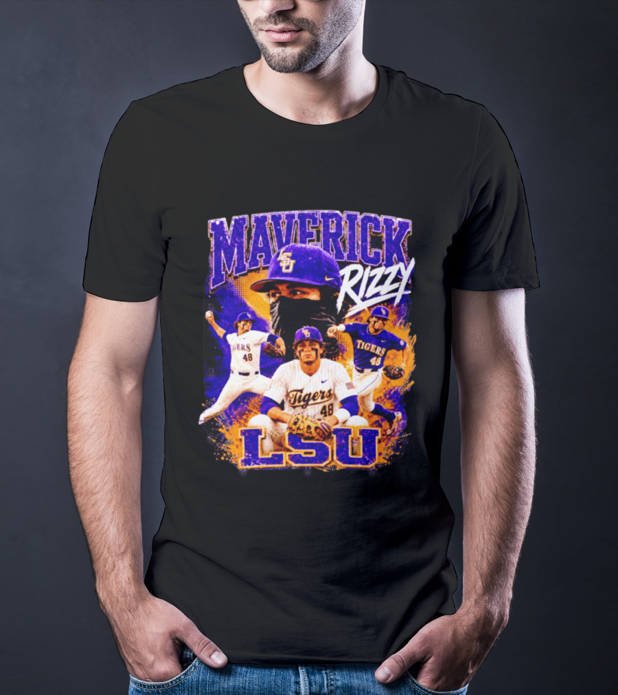 LSU Tigers Maverick Rizy Baseball Player Number 48 T-Shirt