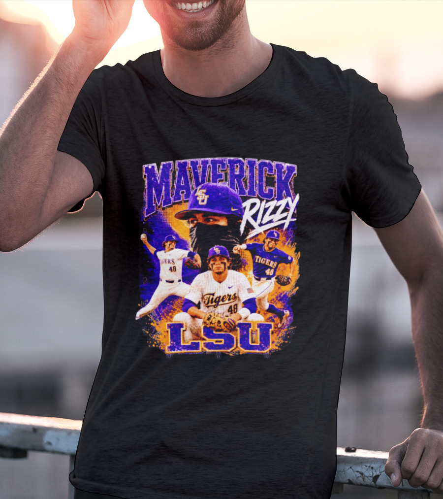 LSU Tigers Maverick Rizy Baseball Player Number 48 T-Shirt
