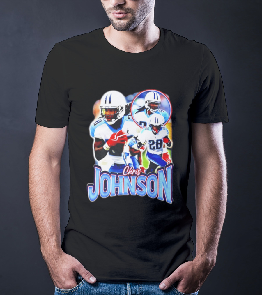 Chris Johnson Tennessee Titans 28 Vintage Style Retro Bootleg T-Shirt